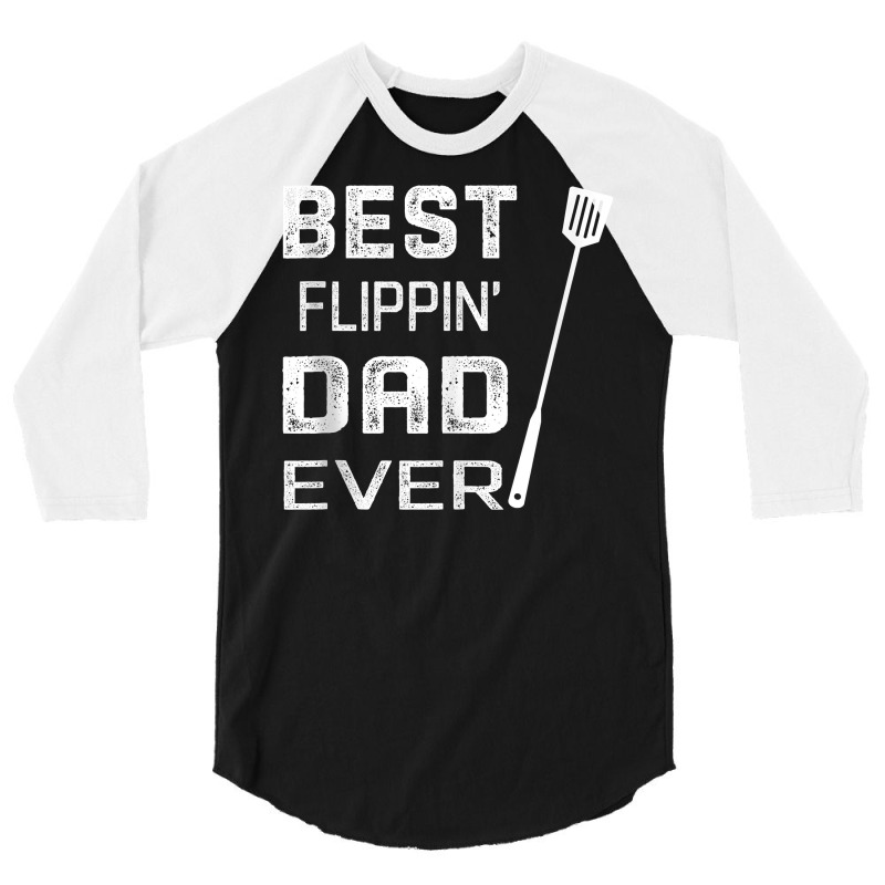 Bbq Cooking For Men Best Flippin Dad Ever Funny Grill Smoker Tank Top 3/4 Sleeve Shirt by renelonganecker | Artistshot