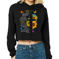 I Only Can Imagine Faith Christian Faith Jesus God On Back Cropped Hoodie | Artistshot