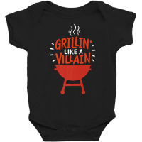 Grillin Like A Villain Funny Gift For Cookout And Bbq Premium T Shirt Baby Bodysuit | Artistshot