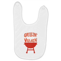 Grillin Like A Villain Funny Gift For Cookout And Bbq Premium T Shirt Baby Bibs | Artistshot