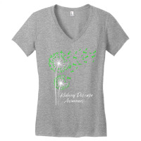 Dandelion Green Ribbon Kidney Disease Awareness Month Family T Shirt Women's V-neck T-shirt | Artistshot