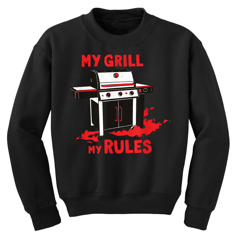 Cookout Rules Bbq Lover Graphic Novelty Grilling Tee T Shirt Youth Sweatshirt by carlianagorley | Artistshot