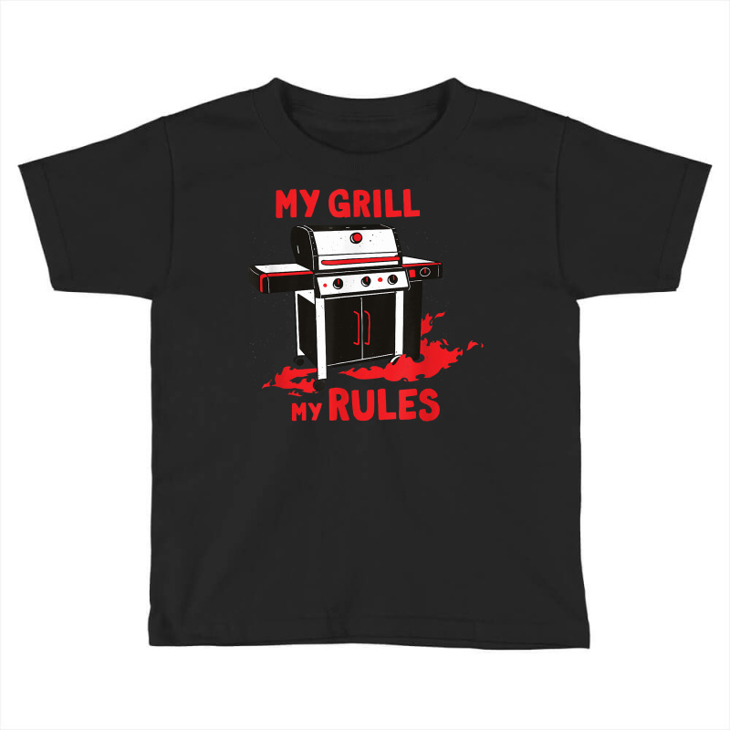 Cookout Rules Bbq Lover Graphic Novelty Grilling Tee T Shirt Toddler T-shirt by carlianagorley | Artistshot