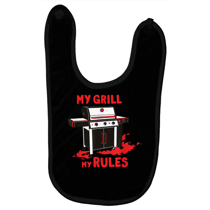 Cookout Rules Bbq Lover Graphic Novelty Grilling Tee T Shirt Baby Bibs by carlianagorley | Artistshot