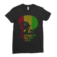 Juneteenth Celebrate 1865 Freedom Day Rhinestone Black Women T Shirt Ladies Fitted T-shirt | Artistshot