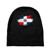 Dominican Flag Vintage Dominican Republic Pride Roots T Shirt Baby Beanies | Artistshot