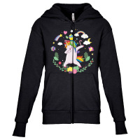 Rainbow Awesome Unicorn Youth Zipper Hoodie | Artistshot