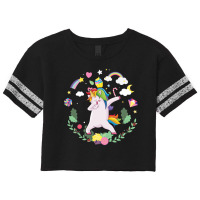 Rainbow Awesome Unicorn Scorecard Crop Tee | Artistshot