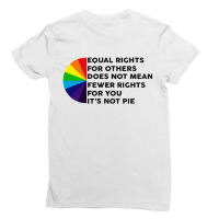 Rainbow Equal Rights For Others Black Ladies Fitted T-shirt | Artistshot