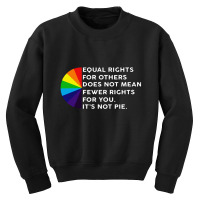 Rainbow Equal Rights For Others White Youth Sweatshirt | Artistshot