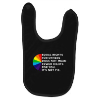 Rainbow Equal Rights For Others White Baby Bibs | Artistshot