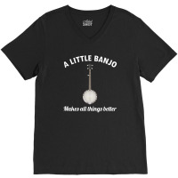 Banjo Bluegrass Music Traditional Musician Funny Gift V-neck Tee | Artistshot