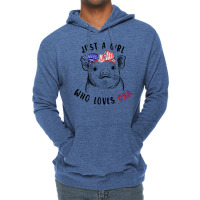 Just A Girl Who Loves Usa Lightweight Hoodie | Artistshot