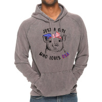 Just A Girl Who Loves Usa Vintage Hoodie | Artistshot