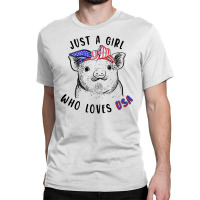 Just A Girl Who Loves Usa Classic T-shirt | Artistshot