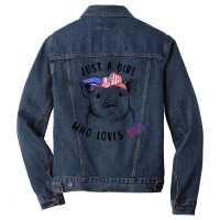 Just A Girl Who Loves Usa Men Denim Jacket | Artistshot