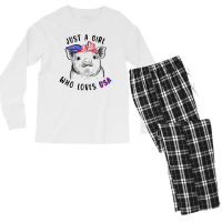 Just A Girl Who Loves Usa Men's Long Sleeve Pajama Set | Artistshot