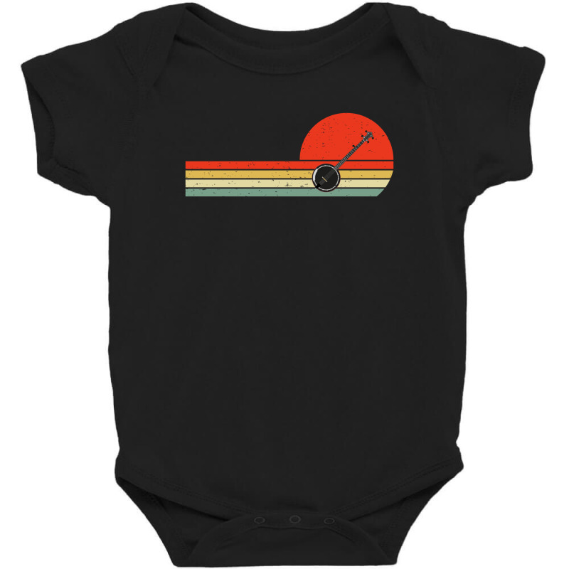 Banjo Bluegrass Music Traditional Musician Vintage Retro Baby Bodysuit by Tasteful Tees | Artistshot