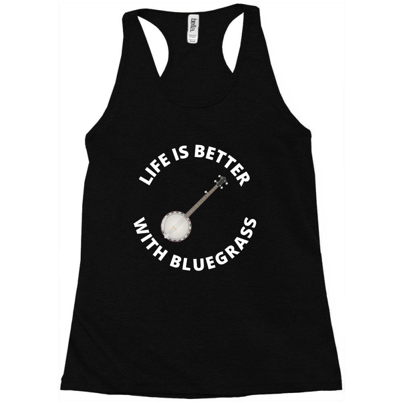 Banjo Bluegrass Music Traditional Musician Funny Gift Racerback Tank by Tasteful Tees | Artistshot