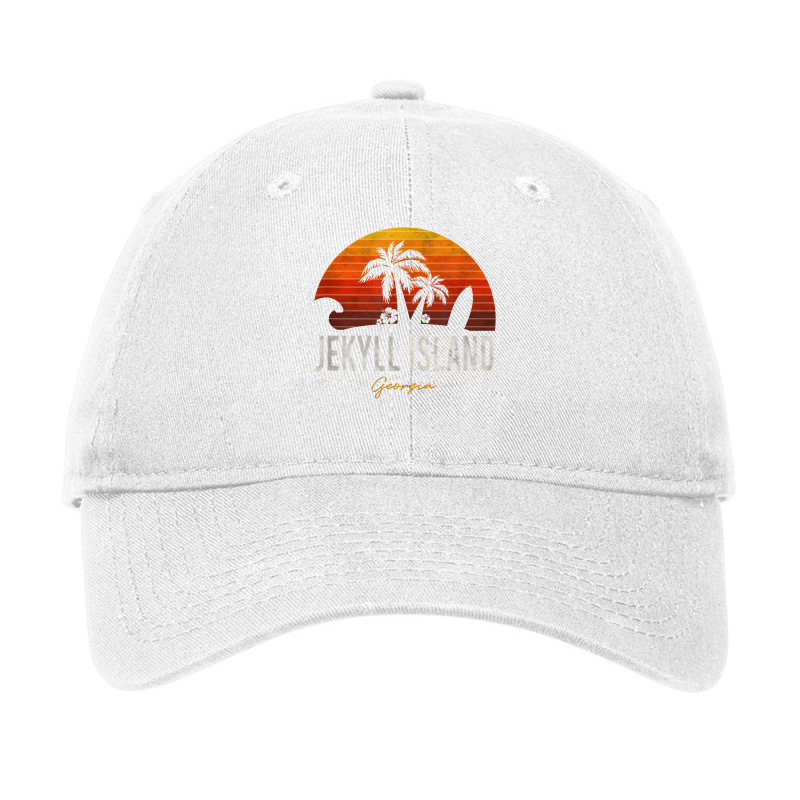 Jekyll Island Beach Georgia Ga Palms Vacation Surf Sundown T Shirt Adjustable Cap by kalellwhistlehunt | Artistshot