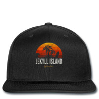 Jekyll Island Beach Georgia Ga Palms Vacation Surf Sundown T Shirt Printed Hat | Artistshot