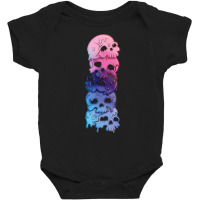 Omnisexual Pride Flag Goth Skulls T Shirt Baby Bodysuit | Artistshot