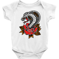 The King Cobra Snake And Rose Baby Bodysuit | Artistshot