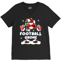 Football Football Gnome Red Plaid Gnomies Matching Family Christmas 97 V-neck Tee | Artistshot