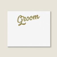 Best Groom Shirt Wedding Party & Bachelor Party, Faux Gold Landscape Canvas Print | Artistshot