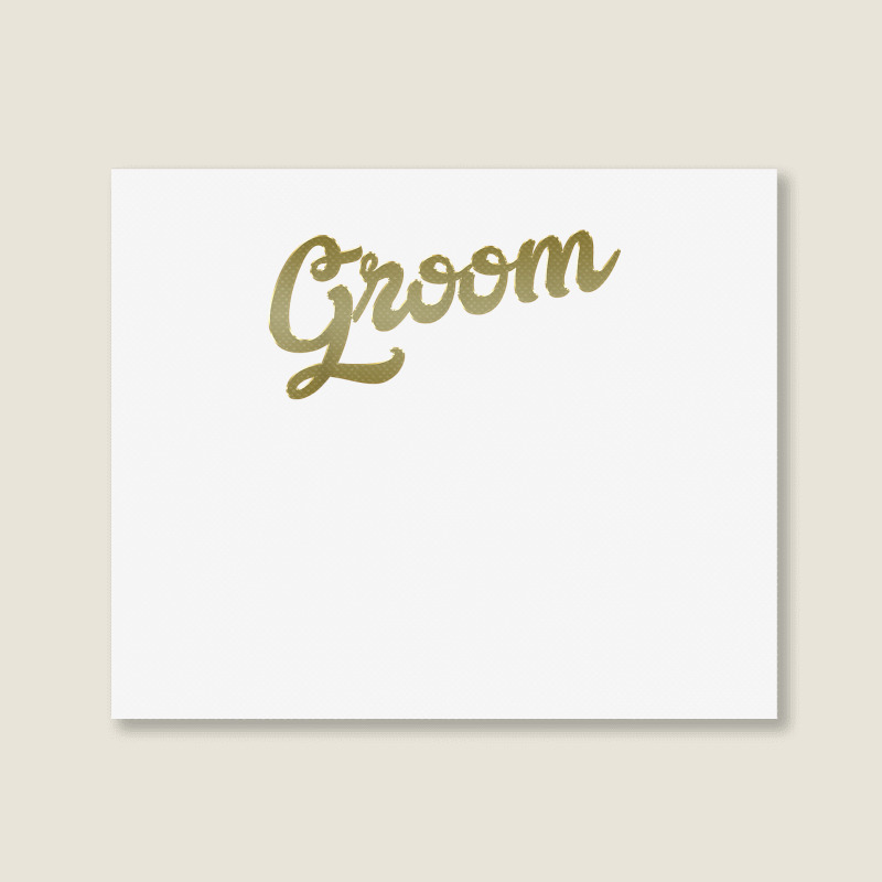 Best Groom Shirt Wedding Party & Bachelor Party, Faux Gold Landscape Canvas Print | Artistshot