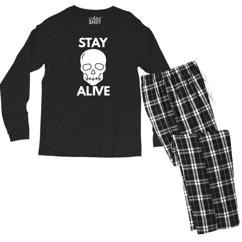 Staying Alive Men's Long Sleeve Pajama Set | Artistshot
