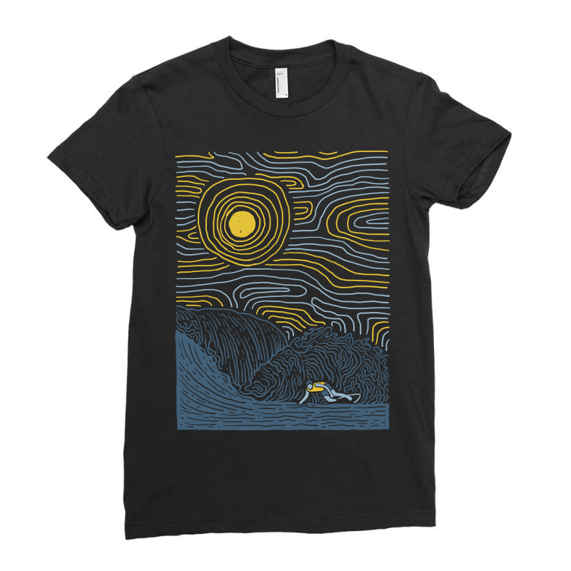 Surf Line Ladies Fitted T-Shirt by Quilimo | Artistshot