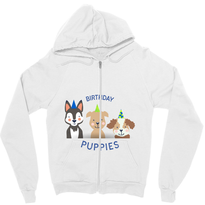 Birthday Puppies Zipper Hoodie | Artistshot