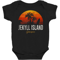 Jekyll Island Beach Georgia Ga Palms Vacation Surf Sundown Tank Top Baby Bodysuit | Artistshot