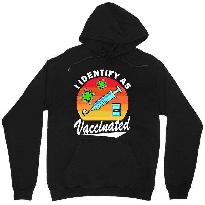 I Identify As Vaccinated Nurse Retro Vintage Unisex Hoodie | Artistshot