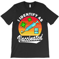 I Identify As Vaccinated Nurse Retro Vintage T-shirt | Artistshot