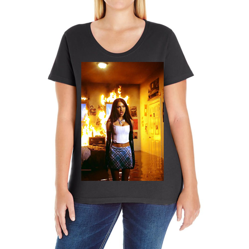 Olivia On Fire Ladies Curvy T-Shirt by halseymaria | Artistshot