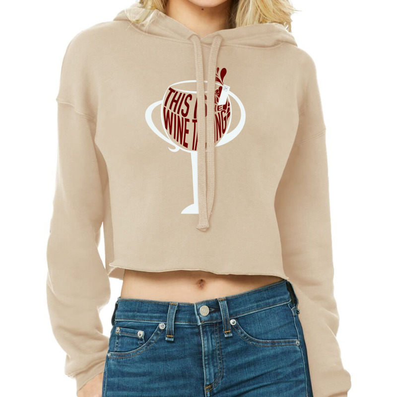 Wine Talking Cropped Hoodie by thefeelgoodmerch | Artistshot