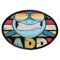 Daddy Shark Shirt, Gift For Dad T Shirt Oval Patch | Artistshot