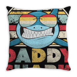 daddy shark shirt, gift for dad t shirt Throw Pillow | Artistshot