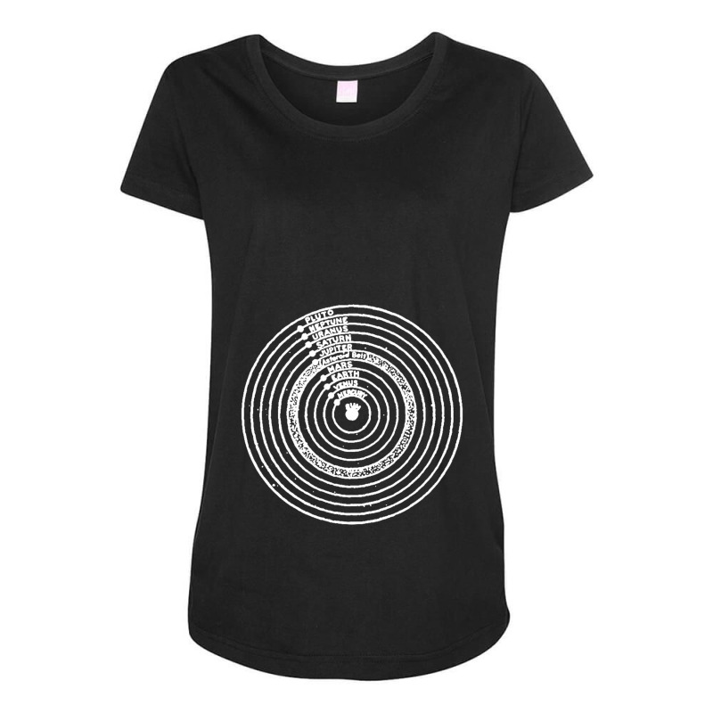 Solar System Maternity Scoop Neck T-shirt by saterseim | Artistshot