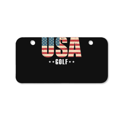 Golf American Usa Flag | Golfers Bicycle License Plate By John Phillips ...