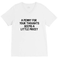 Penny For Your Thoughts V-neck Tee | Artistshot