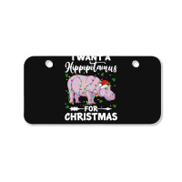 Hippopotamus I Want A Hippopotamus For Christmas Lights Hippo Xmas Paj Bicycle License Plate | Artistshot