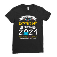 August Birthday Girl 2021 Isolated Ladies Fitted T-shirt | Artistshot