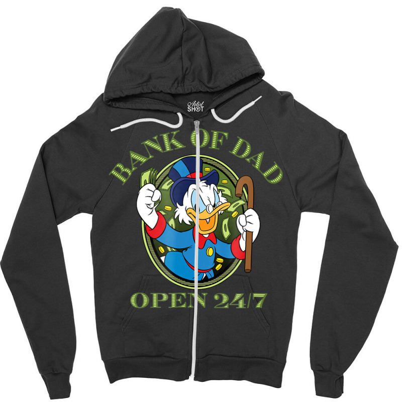 D.u.ck .ta.les B.a.n.k Of Dad  Shirt Zipper Hoodie | Artistshot