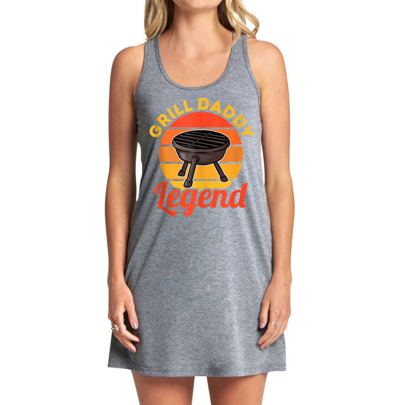 Fathers Day Legend Grill Daddy Bbq Cookout Grilling Dad Tank Top Tank Dress by renelonganecker | Artistshot