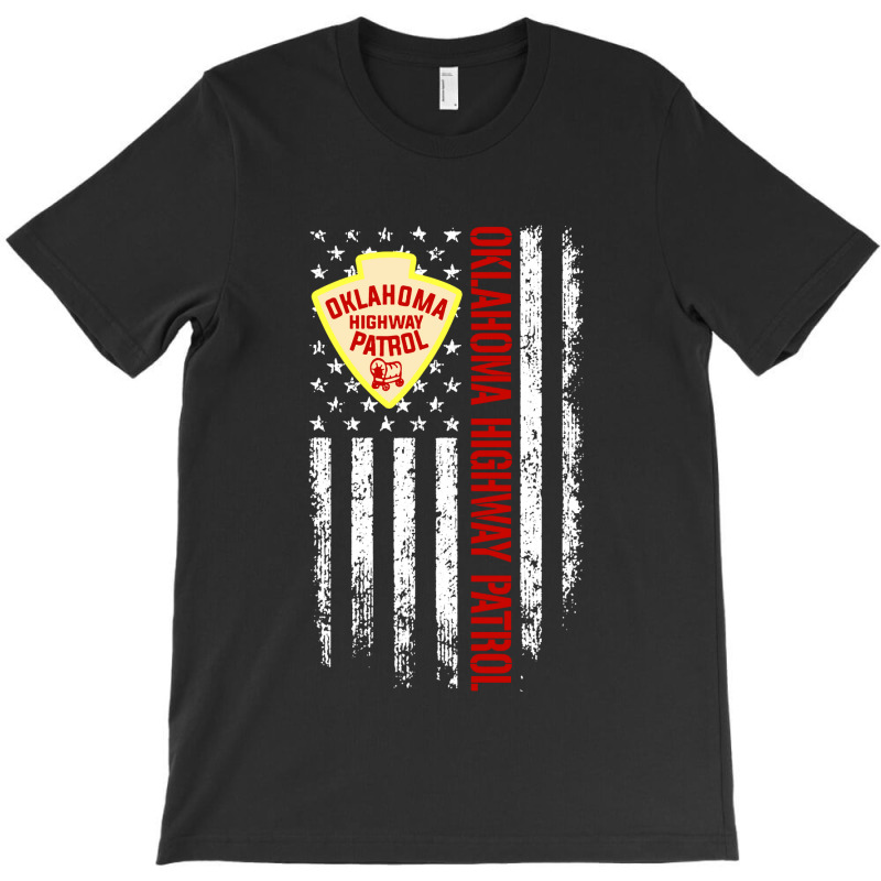 Oklahoma Highway Patrol American Flag T-shirt | Artistshot