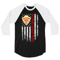 Oklahoma Highway Patrol American Flag 3/4 Sleeve Shirt | Artistshot