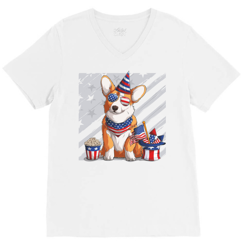 4th Of July 4 V-neck Tee | Artistshot